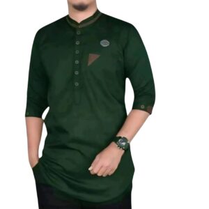 Colour Green Fabric 100% cotton slub