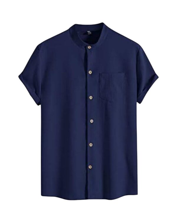 Colour Navy blue Fabric 100% cotton Slub